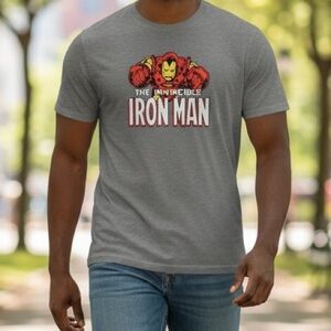 Marvel Gray Invincible Iron Man Tee Size Medium